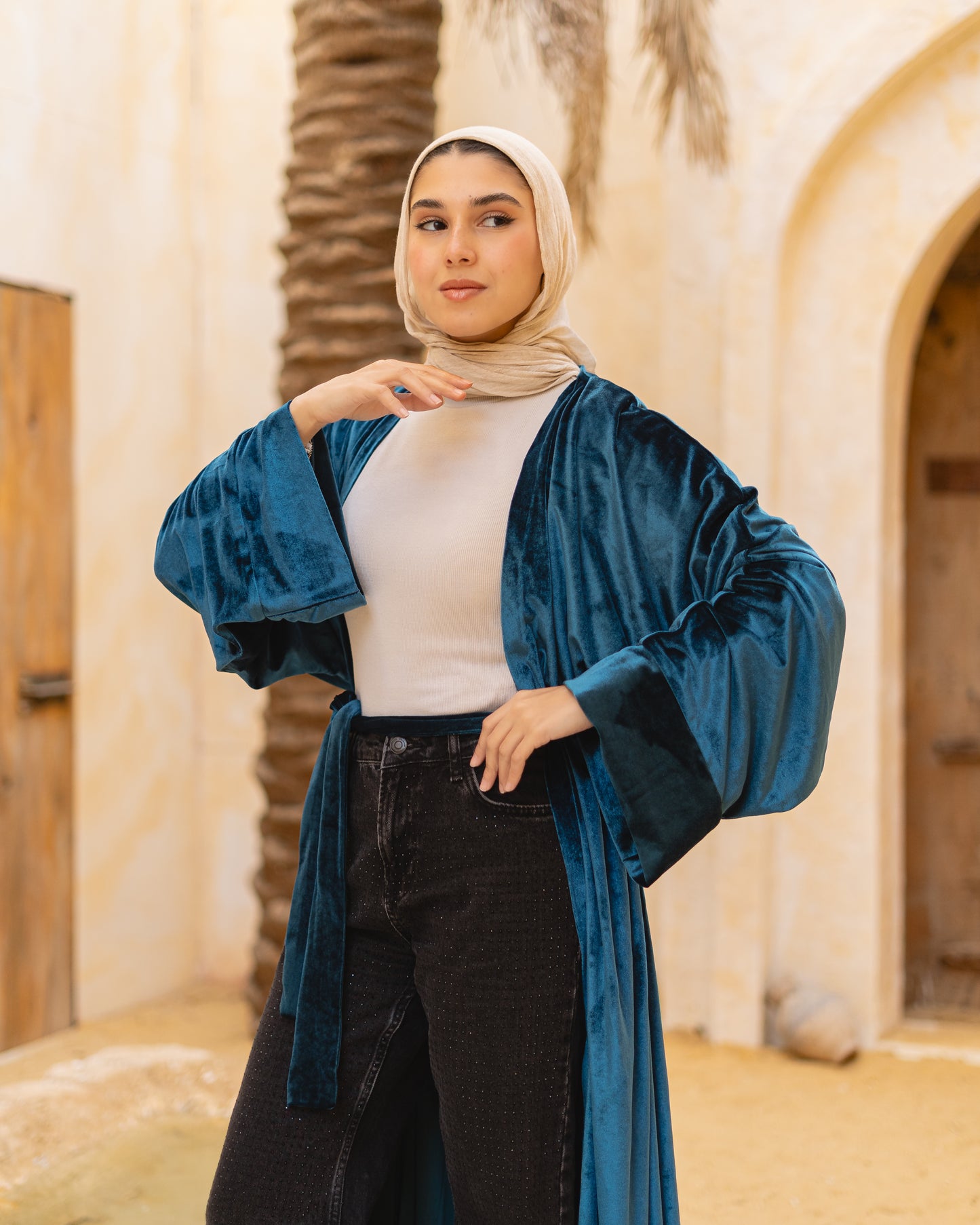 Velvet Plain Abaya