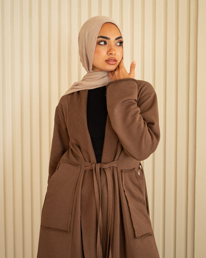 Mocha Fringes Flow Cardigan