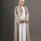 Abaya with stones in Beige