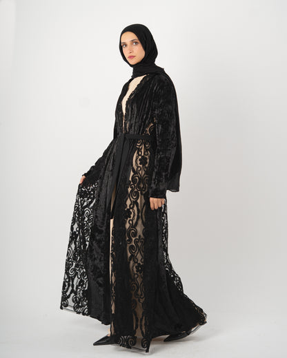 Velvet Lace Abaya