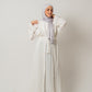 Abaya with stones in White