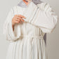 Abaya with stones in White