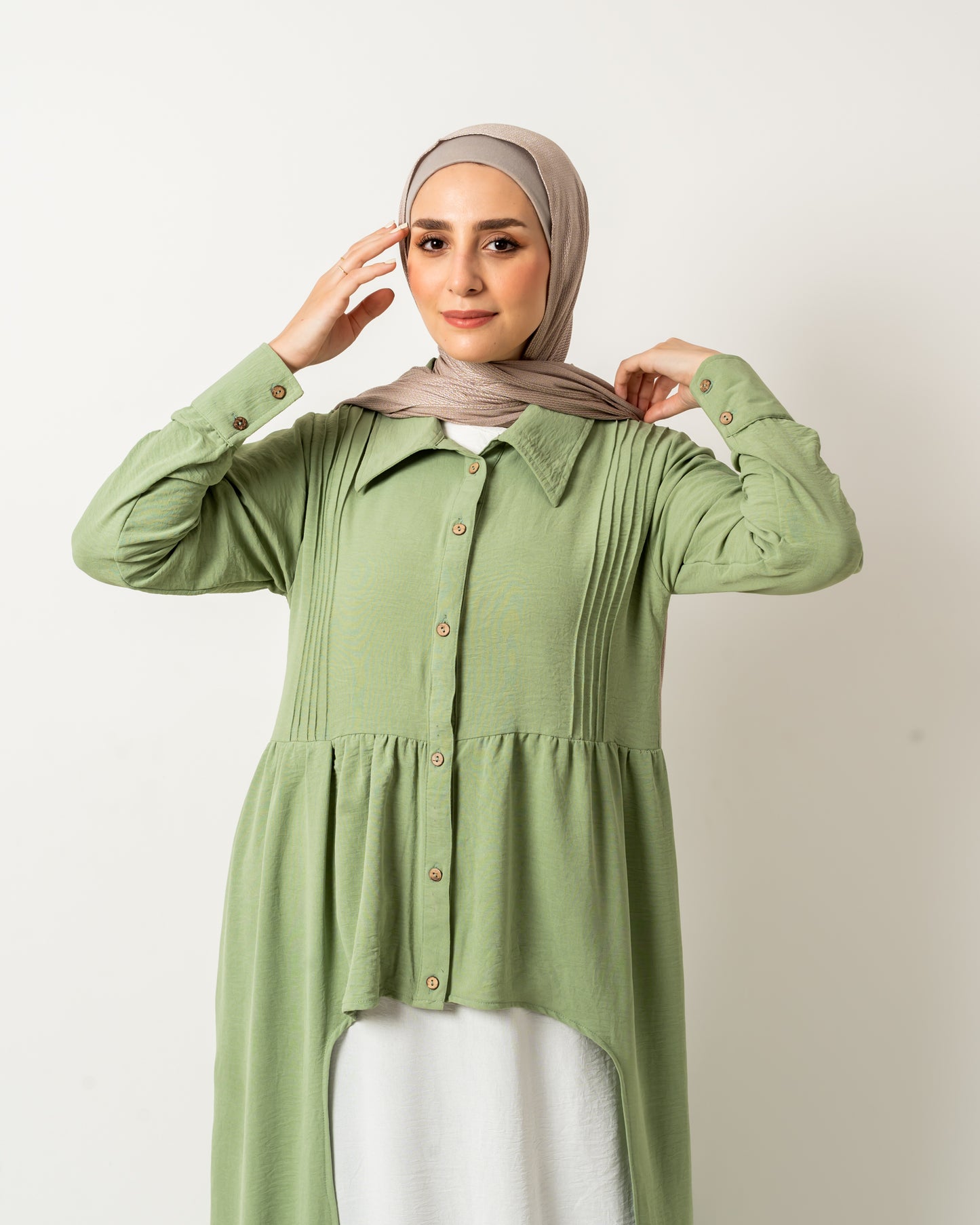 High Low Flare Dress in Mint