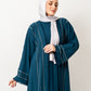 Abaya with stones in Teal