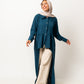 High Low Flare Dress in Teal