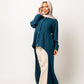 High Low Flare Dress in Teal