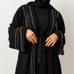 Abaya with Stones in Black