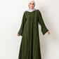 Abaya with stones in Olive