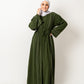 Abaya with stones in Olive
