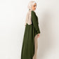 High Low Flare Dress in Olive