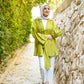 knotted Shirt in Lime