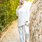 Asymmetrical Tunic in white