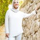 Asymmetrical Tunic in white