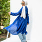 Pleated Cardigan in Royal Blue