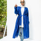Pleated Cardigan in Royal Blue