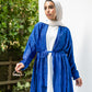 Pleated Cardigan in Royal Blue