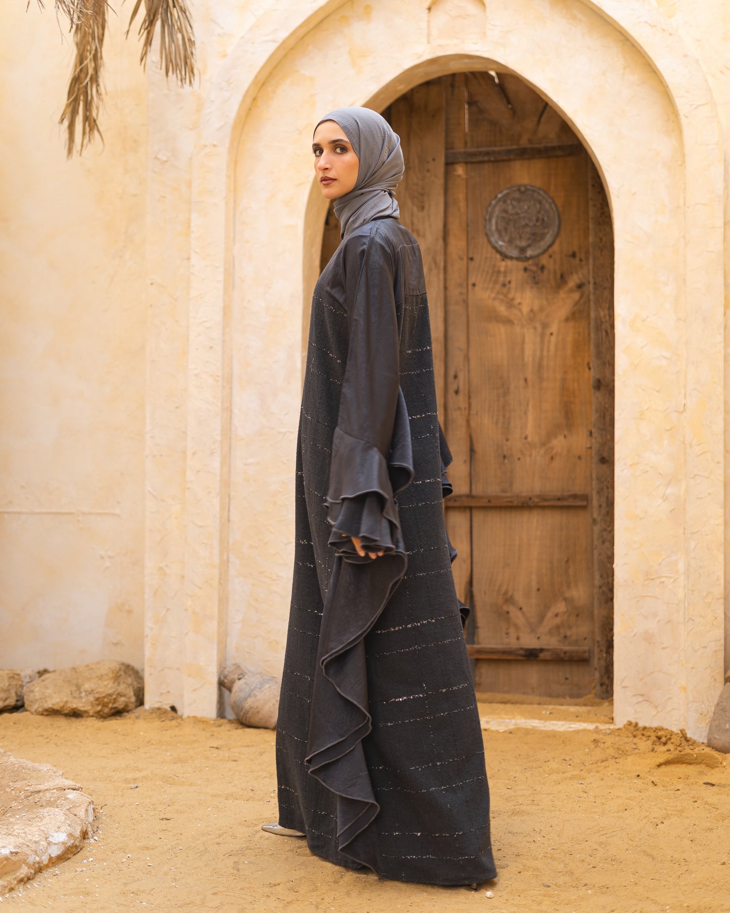 Tweed Butterly Abaya