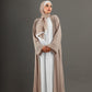 Abaya with stones in Beige
