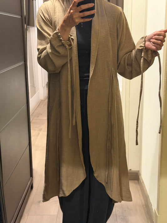 Linen Strips Cardigan