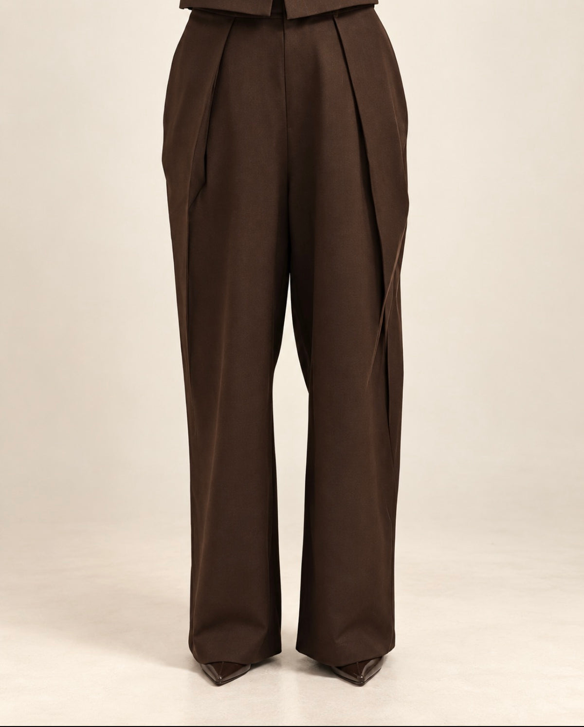 Formal Balloon Pants in Brown