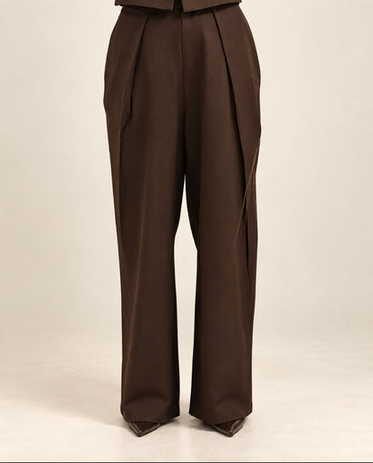Formal Balloon Pants in Brown