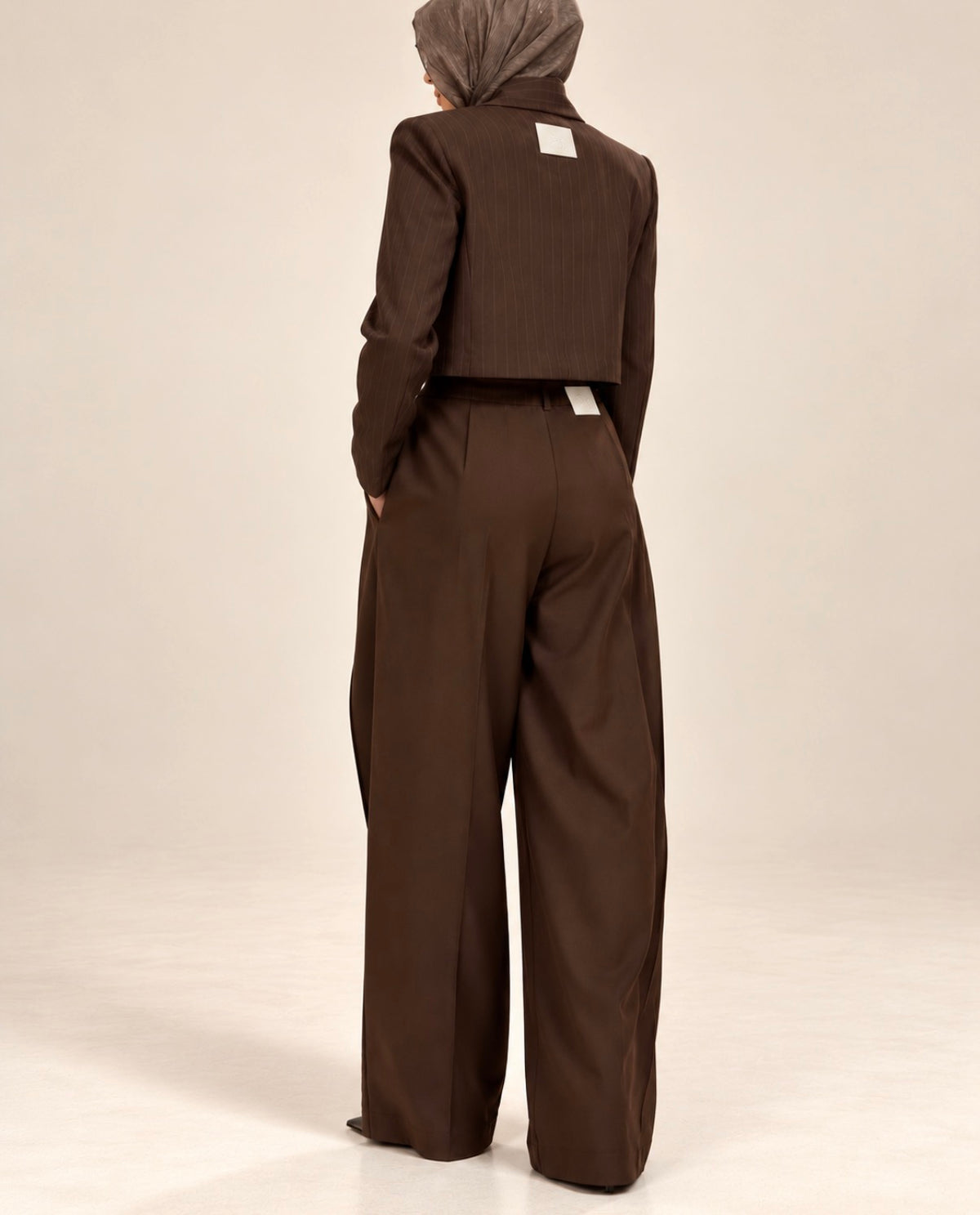 Formal Balloon Pants in Brown