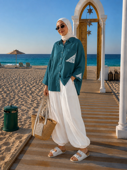 Sunlit Shirt in Ocean