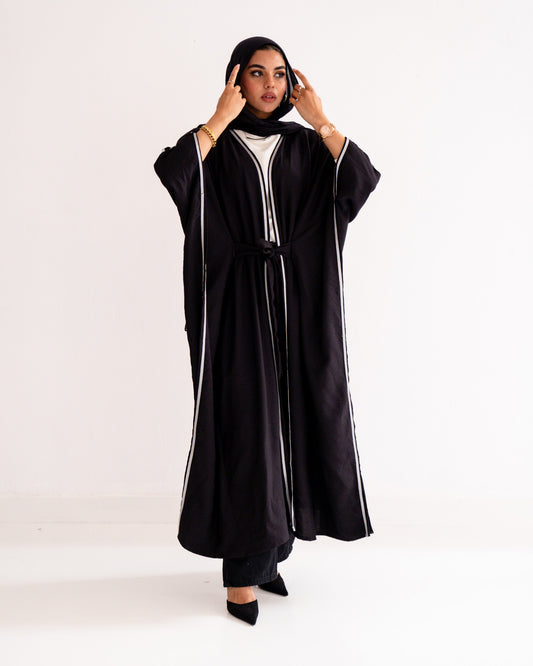 Midnight Elegance Butterfly Abaya