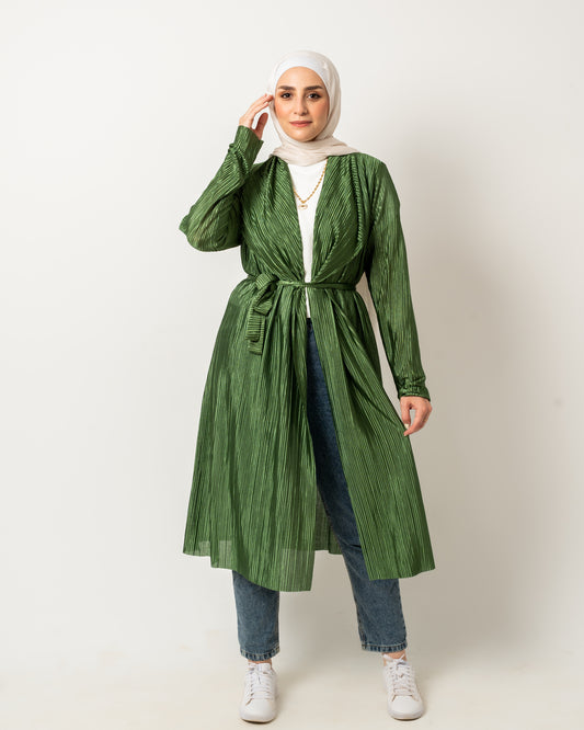 Pleated Cardigan