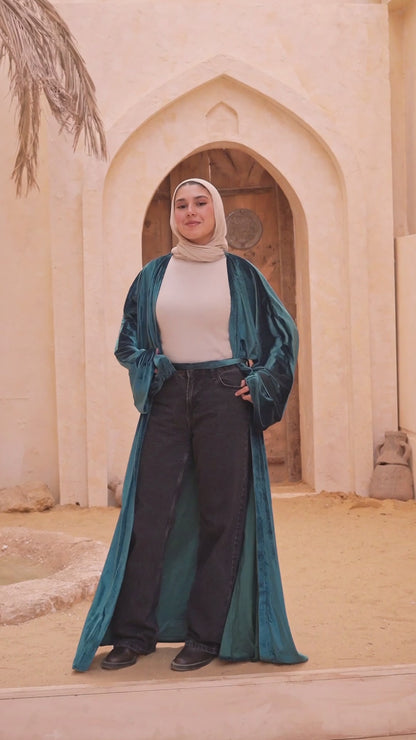 Velvet Plain Abaya