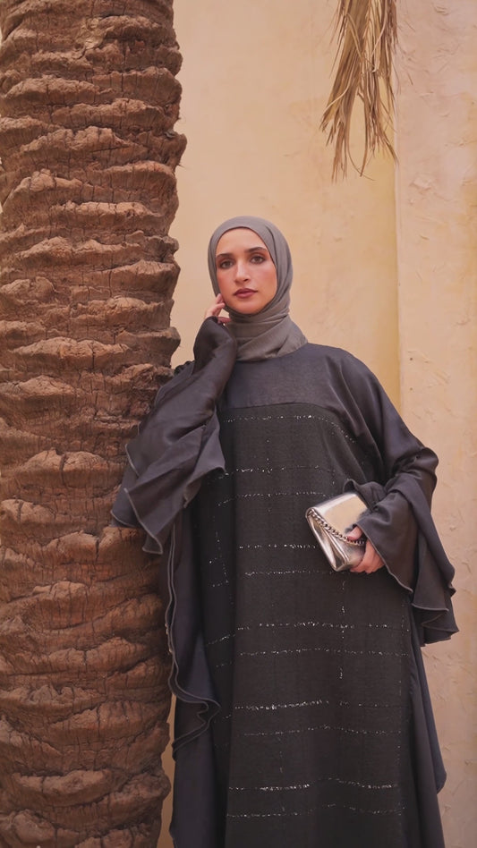 Tweed Butterly Abaya