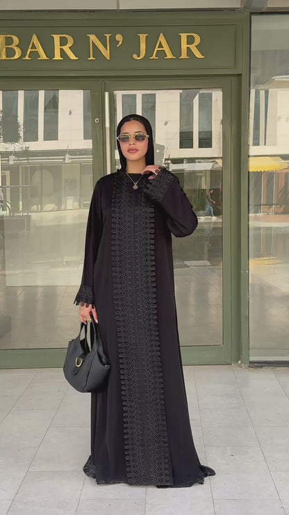 Lace Panel Abaya