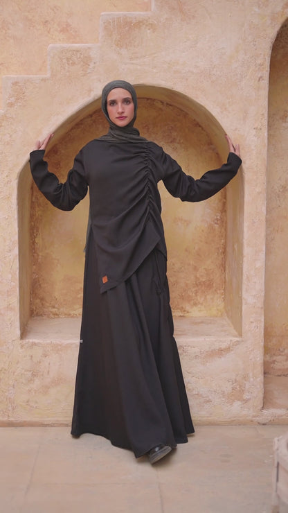 Draped Panel Abaya