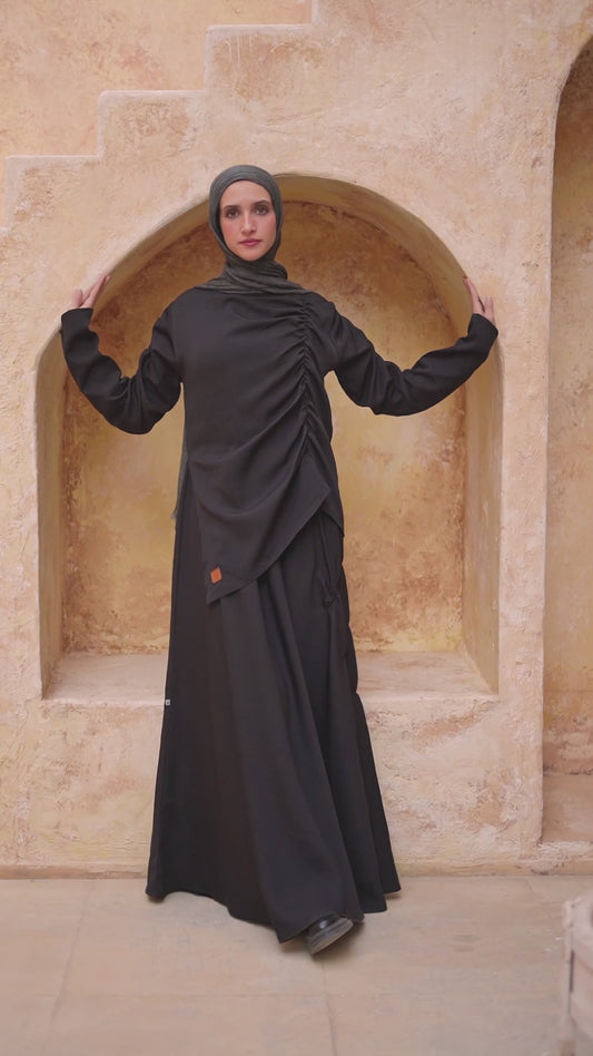 Draped Panel Abaya