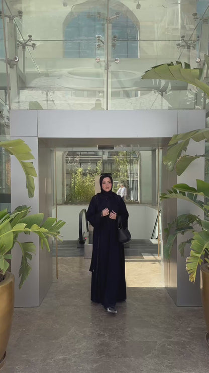 Vertical striped Abaya