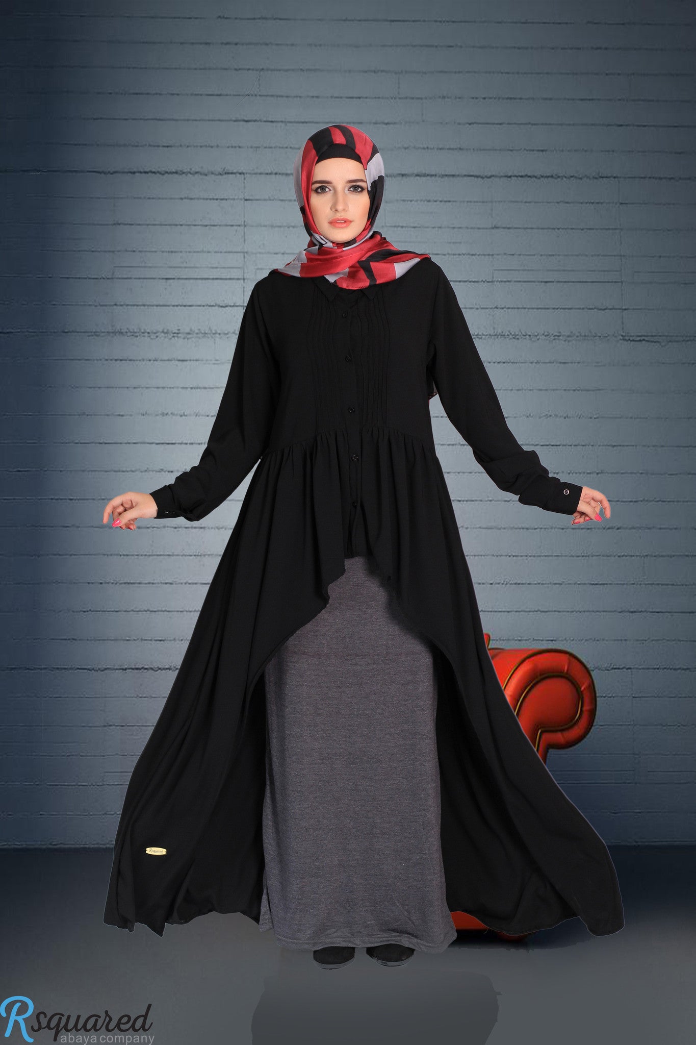 Short Front Abaya