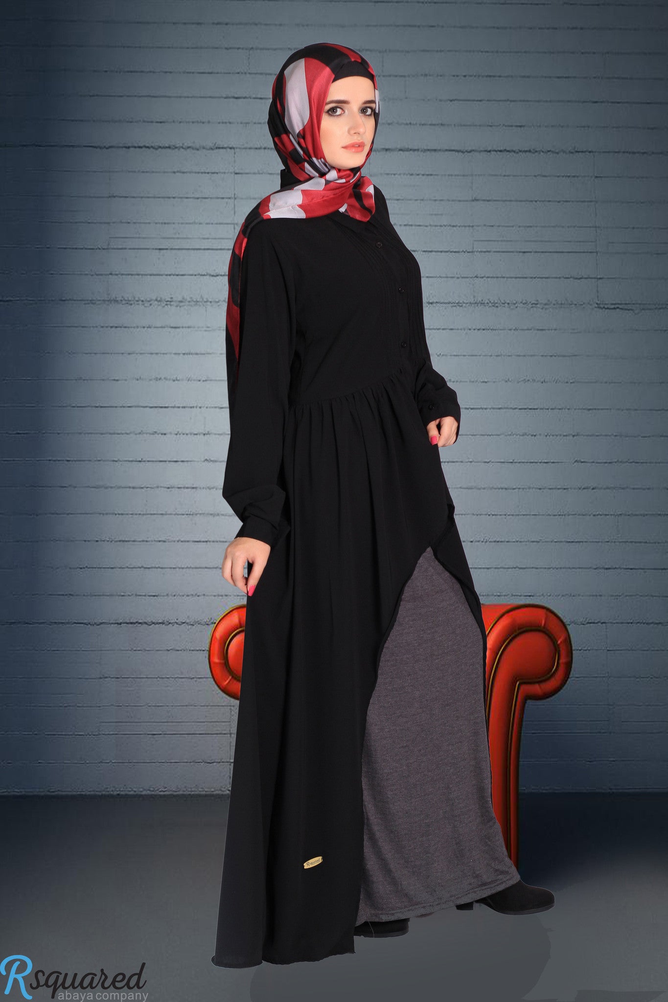 Short Front Abaya